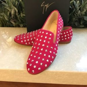 Giuseppe Zanotti Dalila Crystal Suede Loafers 37,5